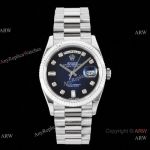 New 2023 Rolex Day-Date 36mm Copy Watch Blue Ombre Dial Silver Presidential